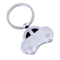 Llavero Metalico en forma de Carro, 4.1 x 6.3 cmts