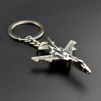 Llavero Metalico en forma de Avion, 4.4 x 5.6 cmts