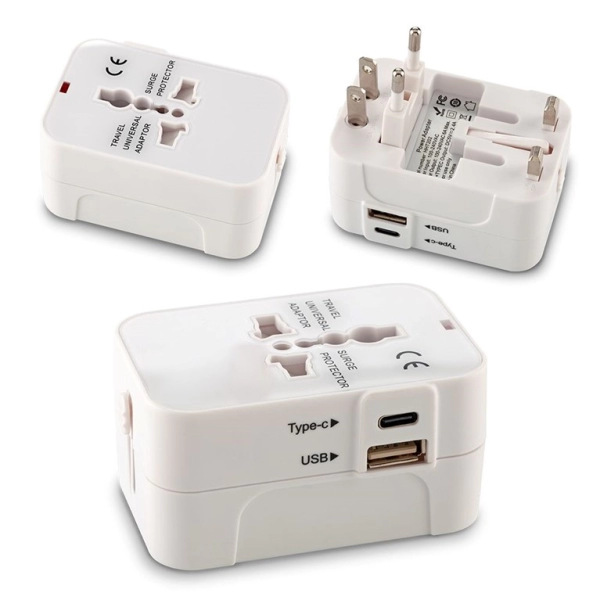 Adaptador para Viajes, en ABS, de 7.5 x 5 cmts