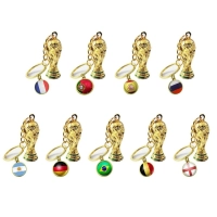 Llavero Metalico diseño Copa de Futbol, de 8 x 1.5 cmts