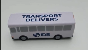 Bus Antistress, elaborado en PU, tamaño 12.5 x 4.3 x 3.8 cmts