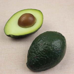 Aguacate Antistress, elaborado en PU, tamaño 9.3 x 6.5 x 5 cmts