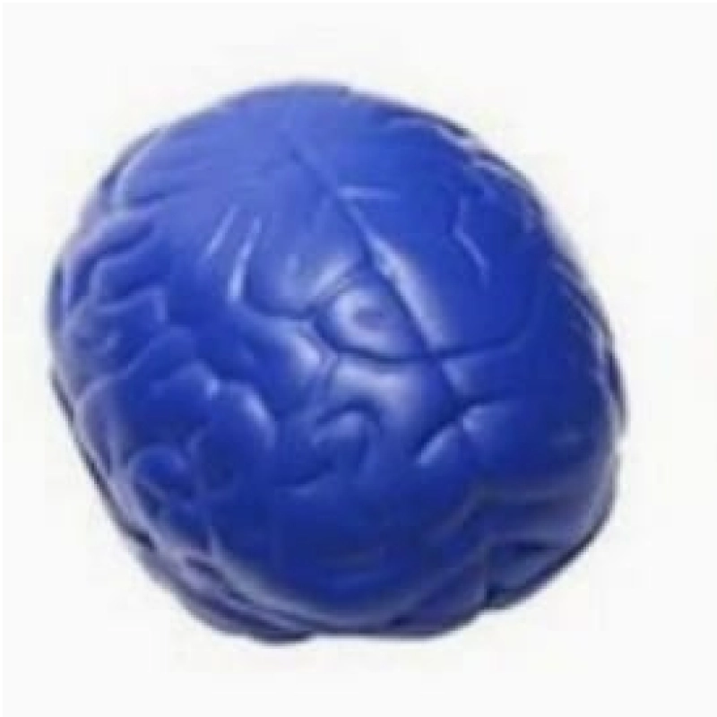 Cerebro Antistress, elaborado en PU, tamaño 7 x 4.8 x 4.5 cmts