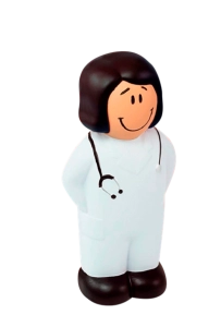 Antistress en forma de Doctora/ Enfermera, elaborado en PU