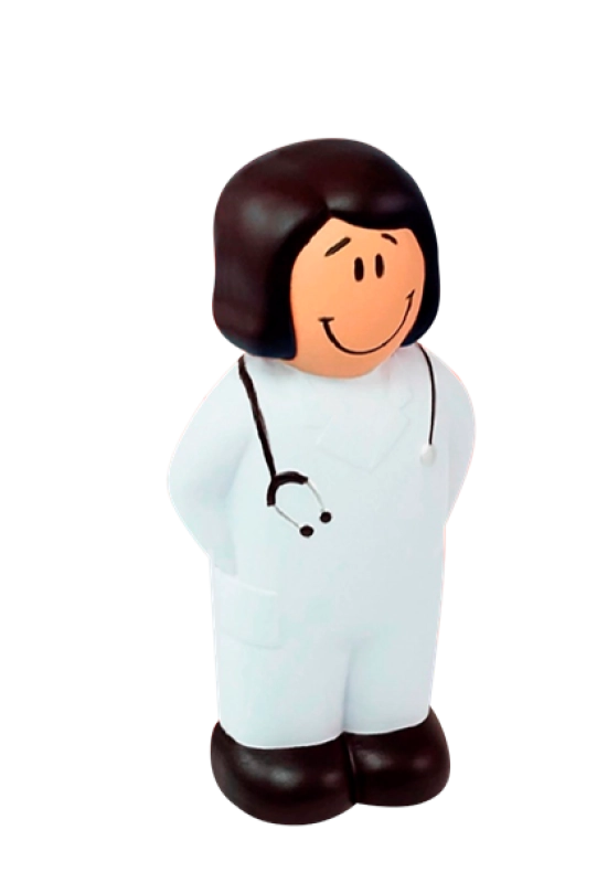 Antistress en forma de Doctora/ Enfermera, elaborado en PU