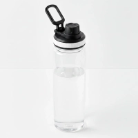 Botella plastica Hook, 650 ml, tapa rosca siliconada y manija, 22.3 x 6.5 cmts