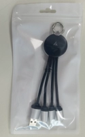 Multicable Cargador x 3, con logo en LED, 16 cmts de largo