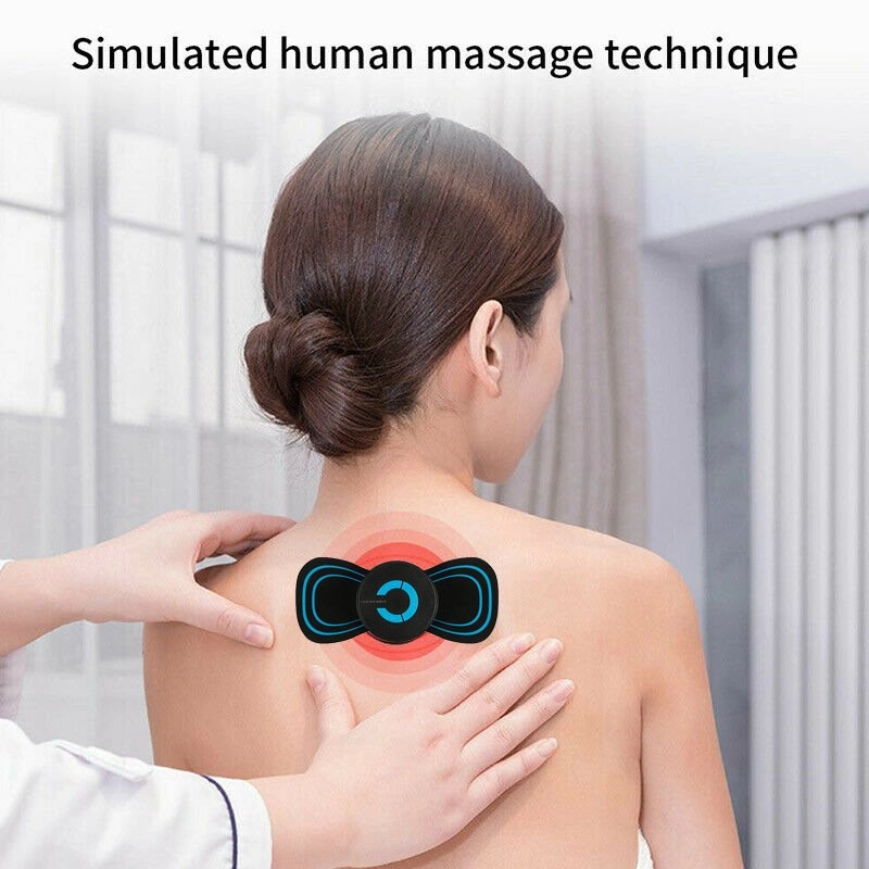 Masajeador Cervical Parche, diametro 5.7 cm, grosor 1.8 cm, no necesita baterias.