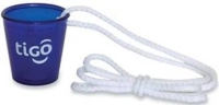 Copa Single Shot,  1 onza, 30 ml,  de 4.3 x 4.3 cmts, con cordon, en PS