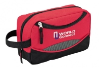 Organizador de Viaje Moscu, en lona, 25 x 15 x 8 cmts, doble bolsillo y con apliques
