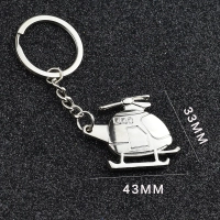 Llavero Metalico en forma de Helicoptero, 34 x 43 mm
