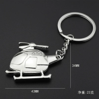 Llavero Metalico en forma de Helicoptero, 34 x 43 mm