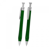 Boligrafo Martin, plastico, con clip plateado