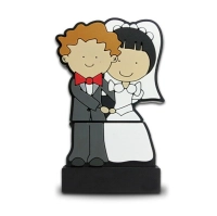 Memoria USB en PVC 2D diseño Novios