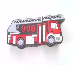 Memoria USB en PVC 2D diseño Camion de Bomberos