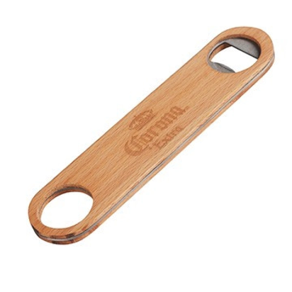 Destapador Rectangular en Metal y Madera