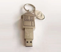 Memoria USB metalica en forma de Casa