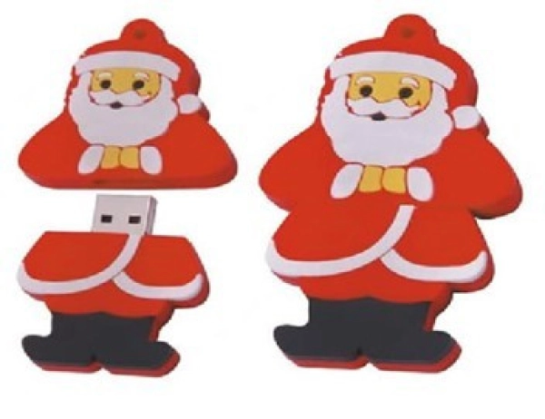 Memoria USB en PVC 2D diseño Papa Noel