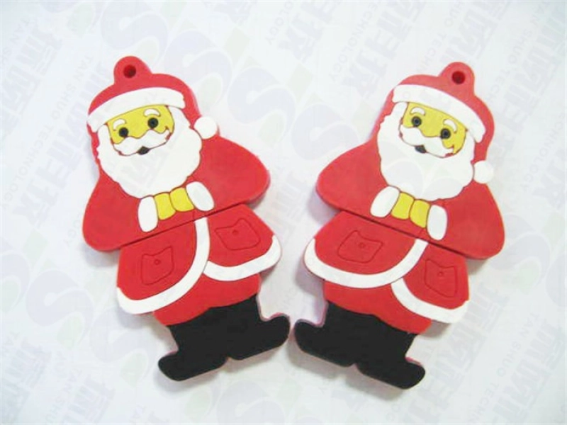 Memoria USB en PVC 2D diseño Papa Noel