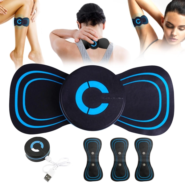 Masajeador Cervical Parche, diametro 5.7 cm, grosor 1.8 cm, no necesita baterias.