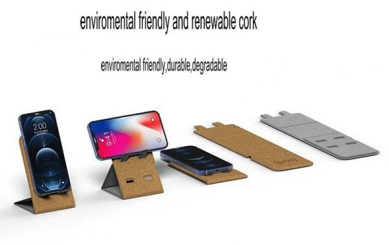 Cargador Inalámbrico Stand Ecológico. para celular.