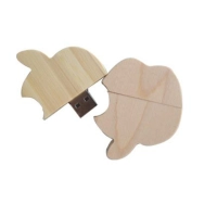 Memoria USB en madera en forma de Manzana