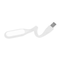 Lampara USB Flex, siliconada, con luz LED para puertos USB y baterias externas.