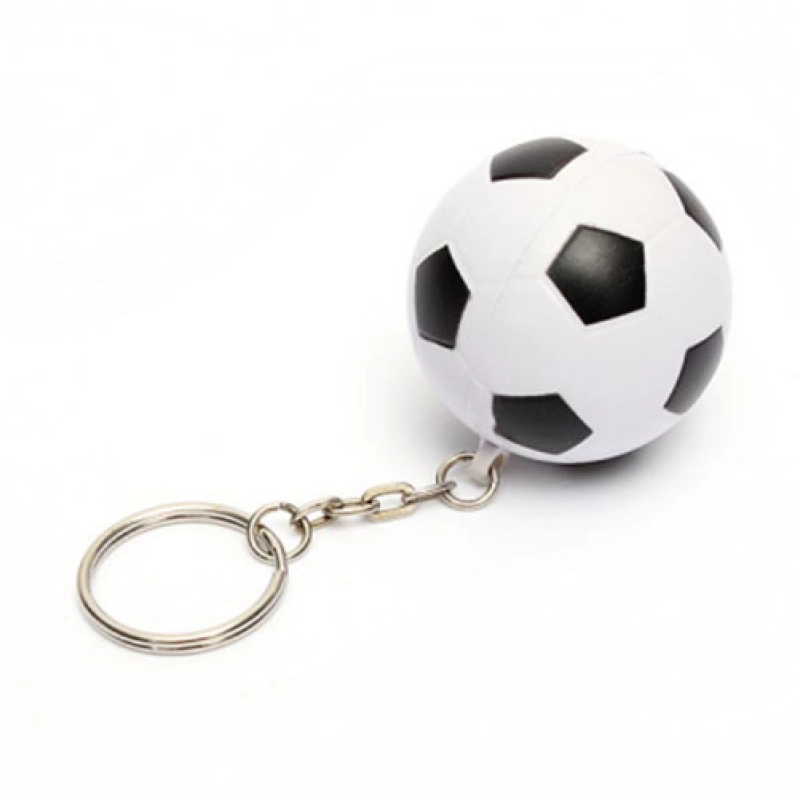 Llavero Balon de Futbol Antitress, en PU, de 4 cmts de diametro